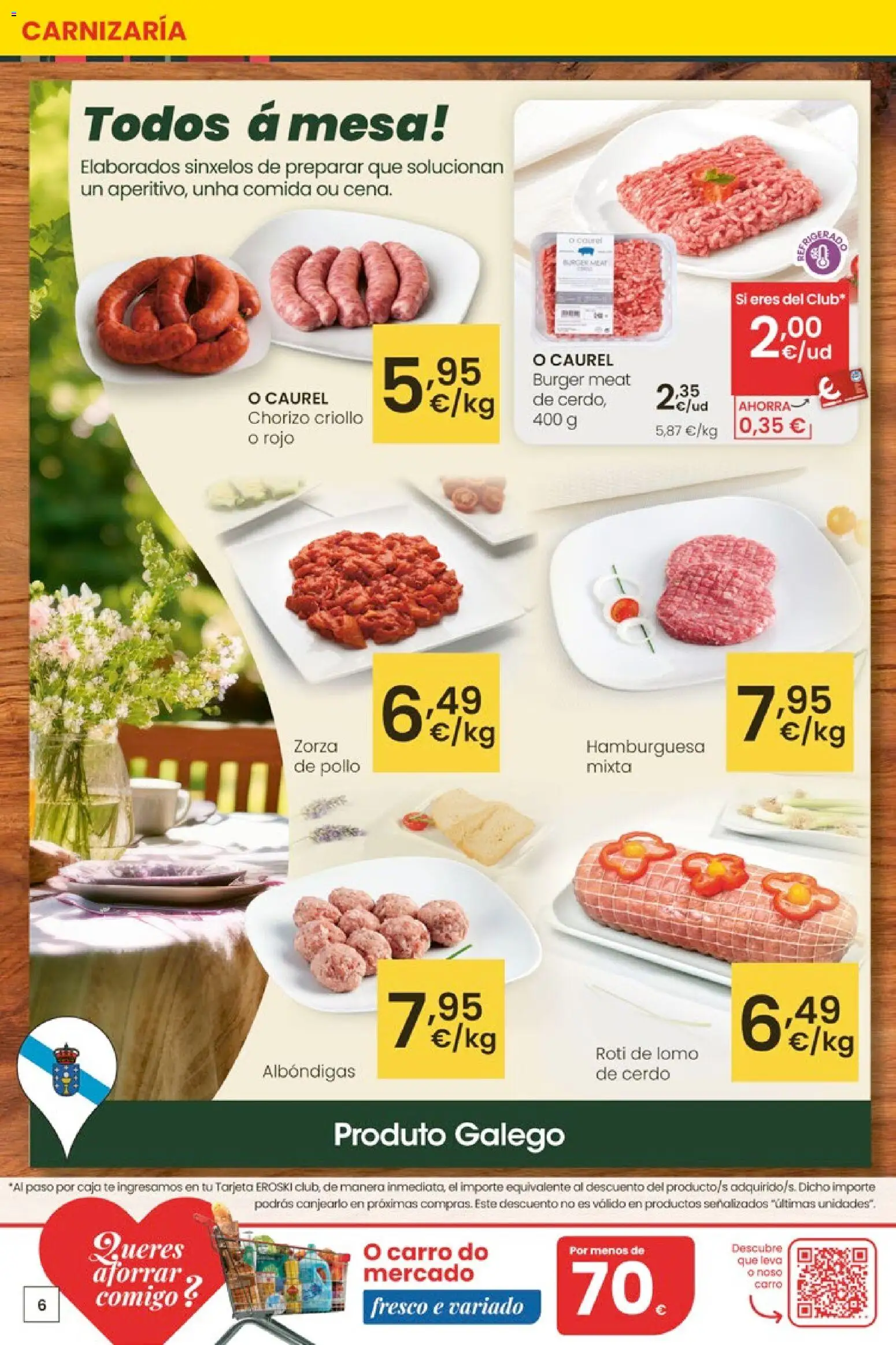 Eroski - Quieres ahorrar conmigo │ válido desde el 26.03.2026 | Página: 6 | Productos: Cerdo, Té, Σοκολατούχο γάλα, Caja