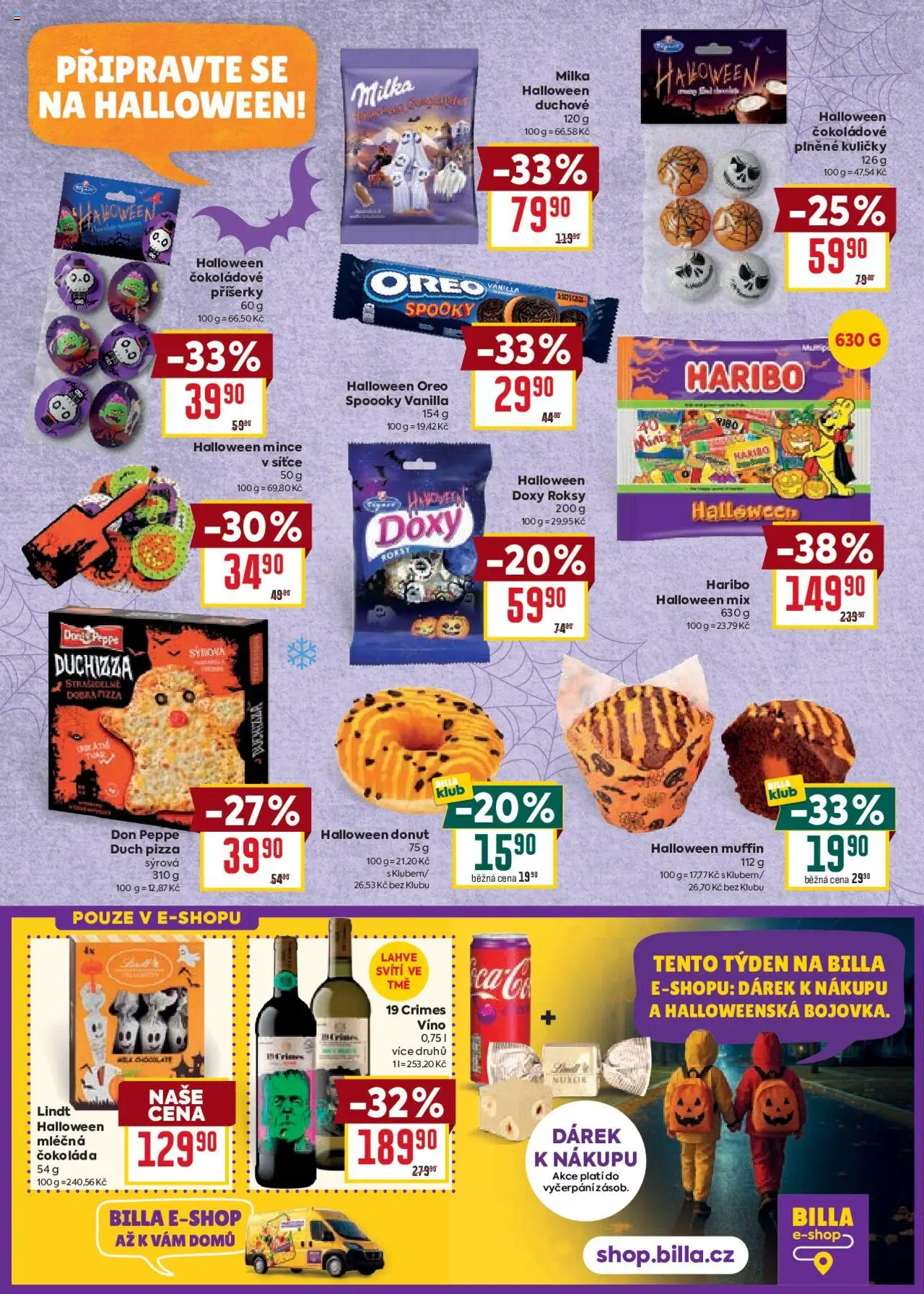Billa Velký leták od 22.10.2025 | Strana: 14 | Produkty: Donut, Lindt, Víno, Haribo