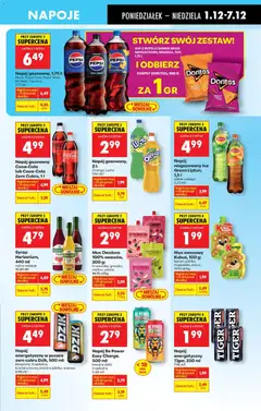 Pogląd oferty "Napój gazowany Coca-Cola lub Coca-Cola Zero Cukru, 1 l, Napój gazowany Coca-Cola lub Coca-Cola Zero Cukru, 1 l" - ważna od 01.12.2025 | Strona: 67 | Produkty: Arbuz, Malina, Doritos, Ananas
