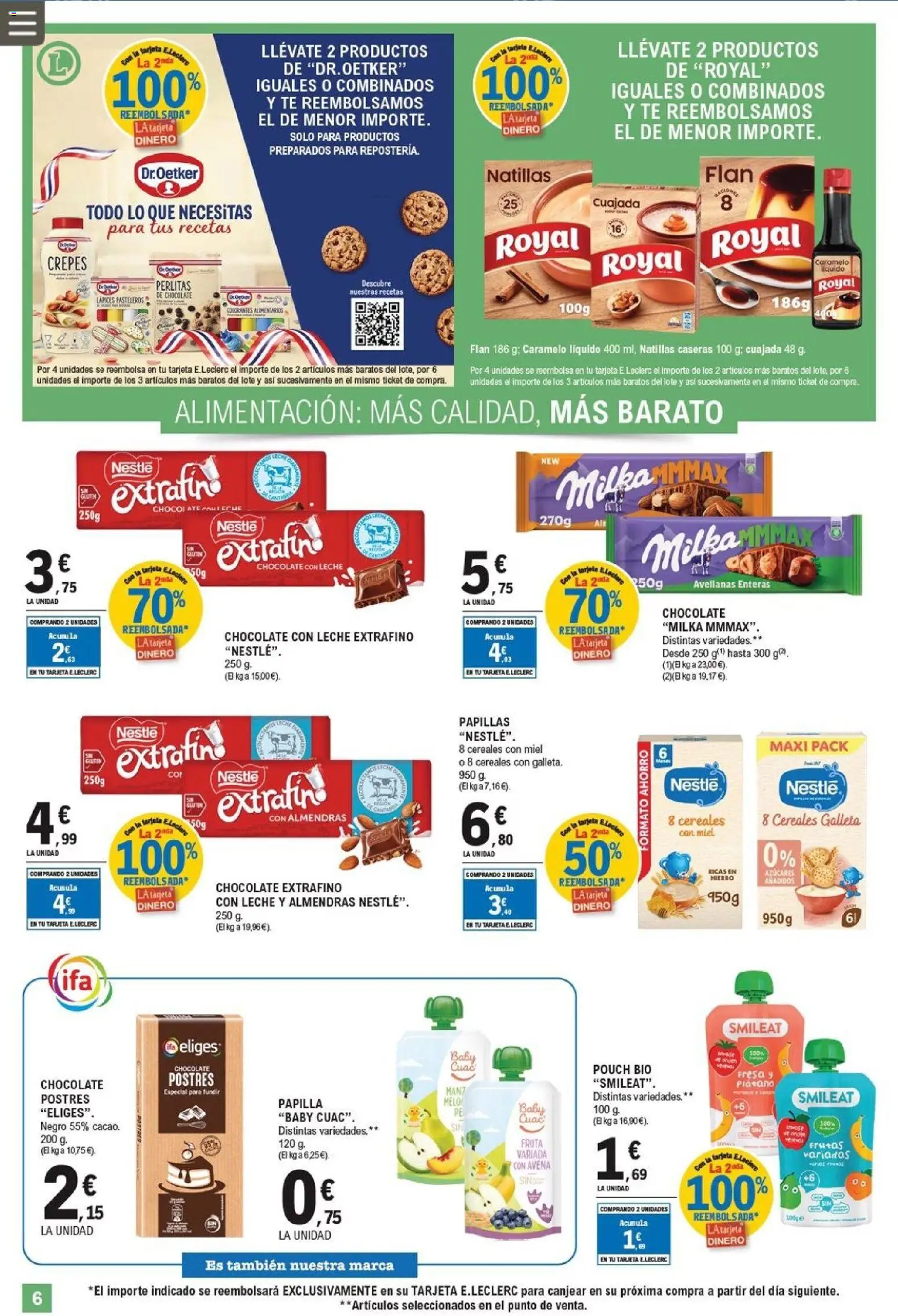 E.Leclerc folleto │ válido desde el 25.03.2026 | Página: 6 | Productos: Ψηφιακή κάμερα, Leche, Cereales, Té