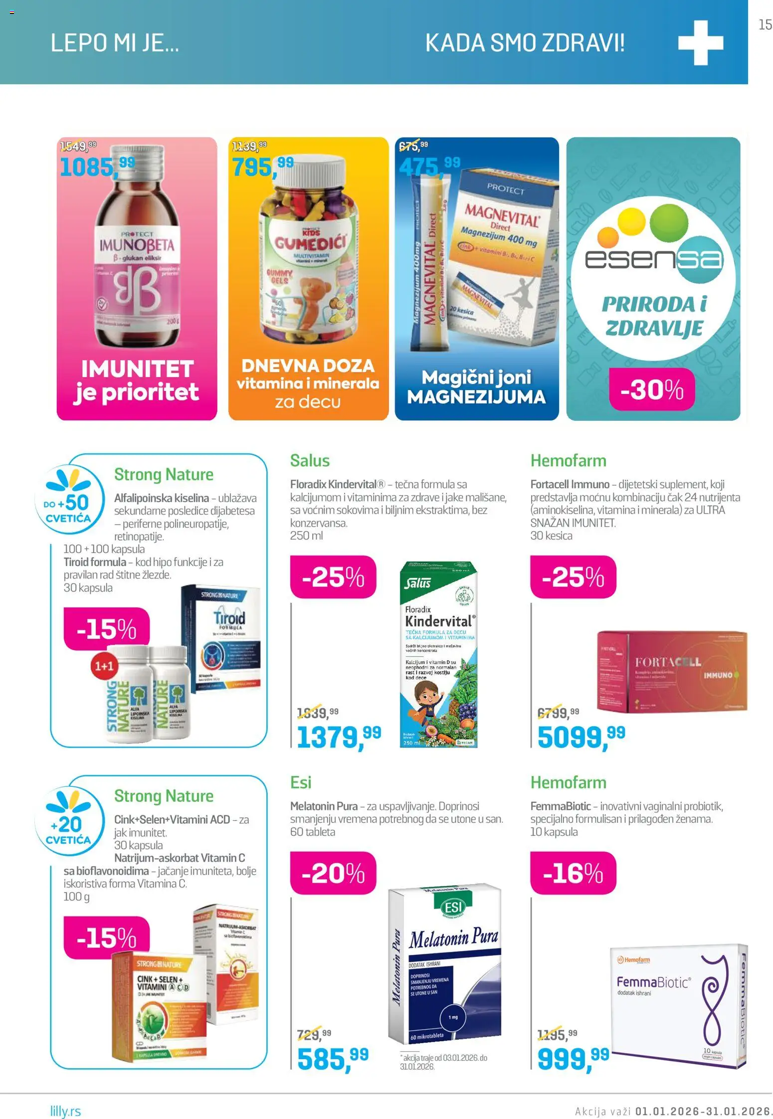 Lilly drogerie katalog - važi od 01.01.2026 | Strana: 15