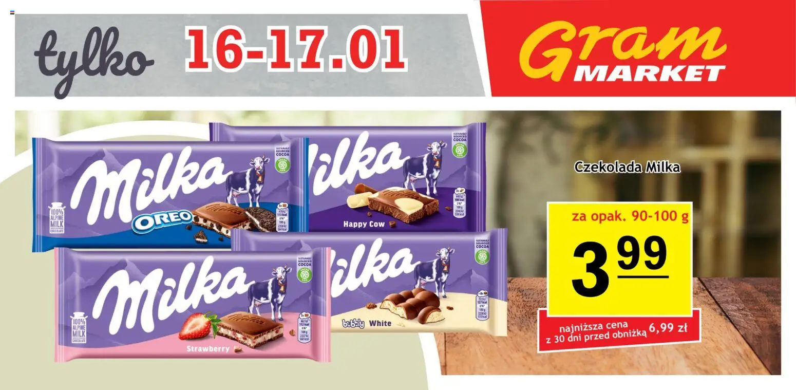 Gram Market Gazetka - Niesłychanie Niskie Ceny od 14.01.2026 | Strona: 10 | Produkty: Czekolada milka, Milka, Czekolada
