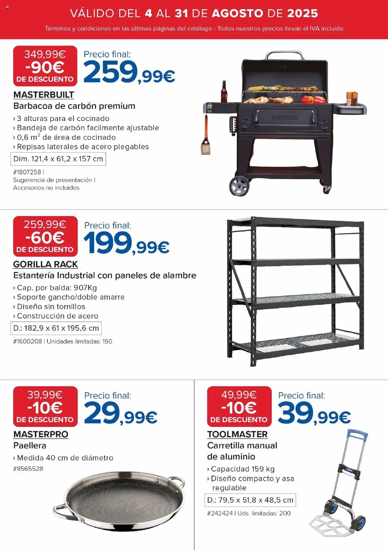 Costco catálogo │ válido desde el 04.08.2025 | Página: 7 | Productos: Barbacoa, Bandeja
