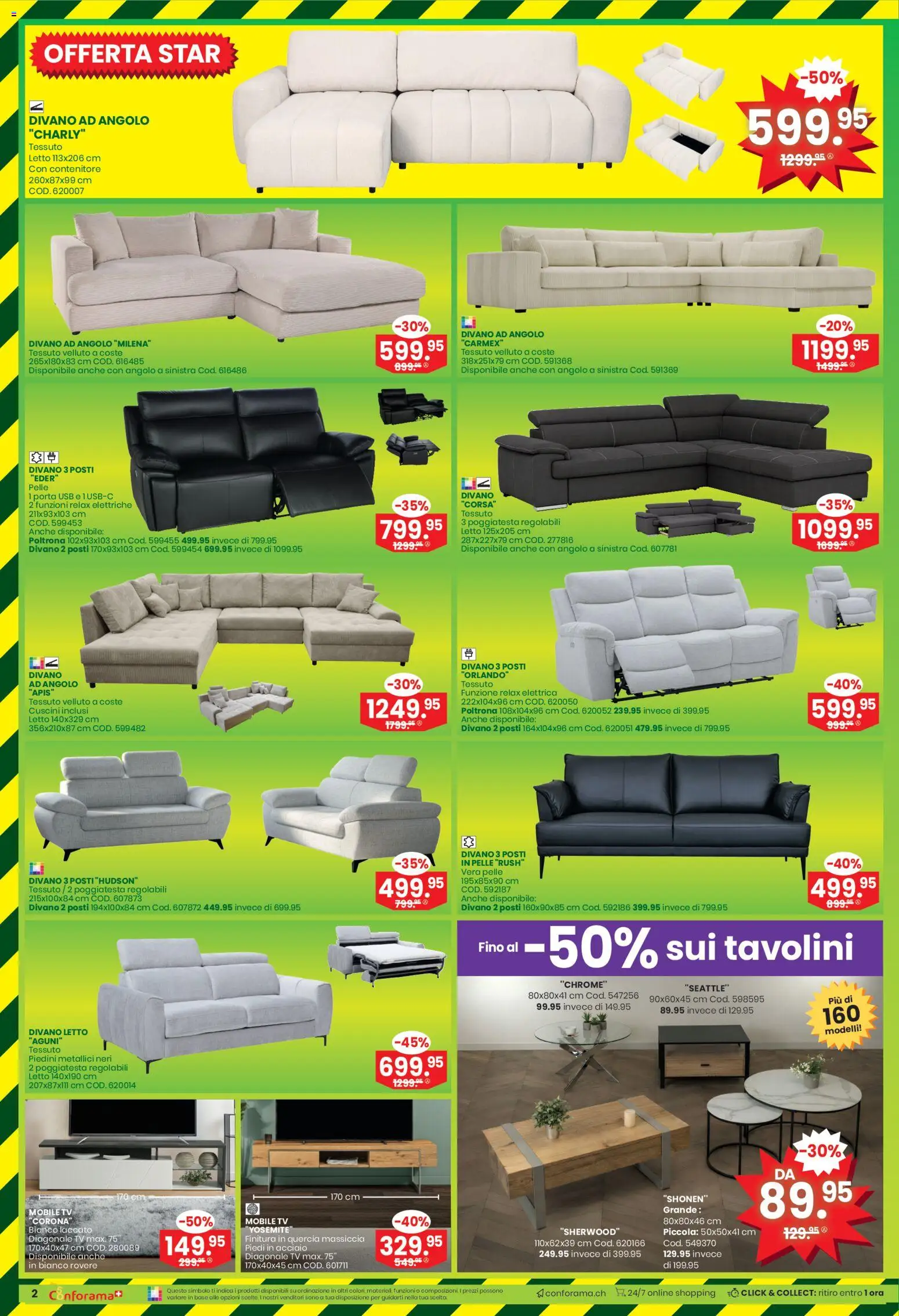 Conforama aktionen IT – gültig ab 22.04.2026 | Seite: 2 | Produkte: TV, Usb