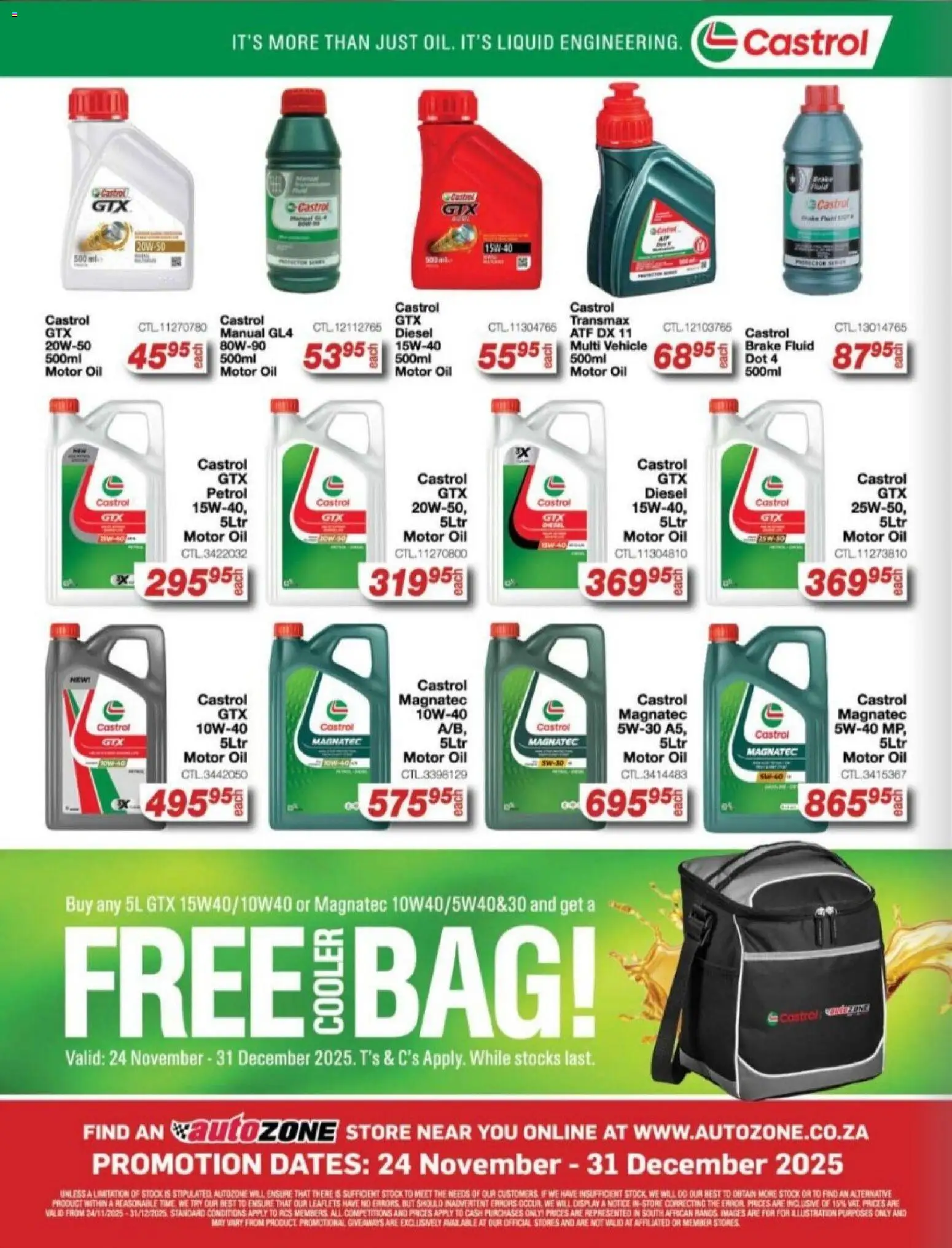 New AutoZone catalogue – valid from 24.11.2025 | Page: 35 | Products: Oil