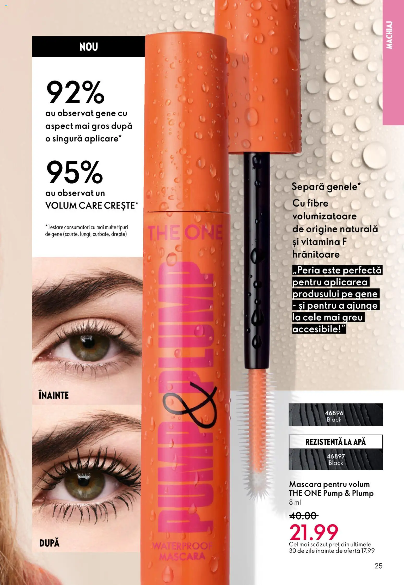 Noul catalog Oriflame – valabil de la 23.12.2025 | Pagină: 25 | Produse: Machiaj, Mascara, Apă