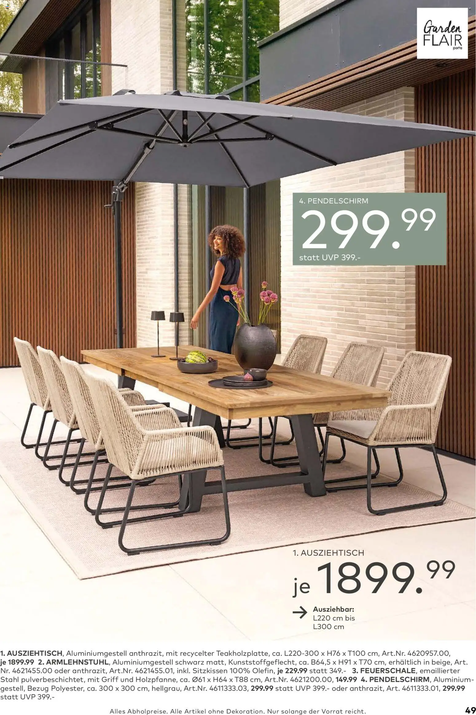 Porta! Gartenmöbel Katalog – gültig ab 01.03.2026 | Seite: 49