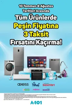 24.07.2025 tarihinden itibaren geçerli olan A101 kataloğu önizlemesi