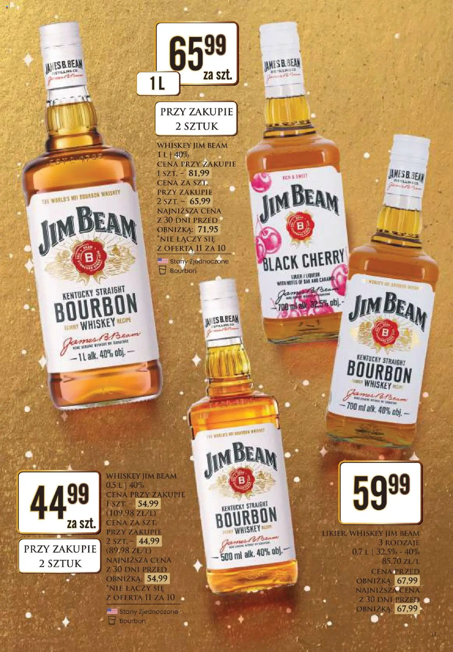 Dino Gazetka alkoholowa od 27.12.2025 | Strona: 11 | Produkty: Bourbon, Jim Beam