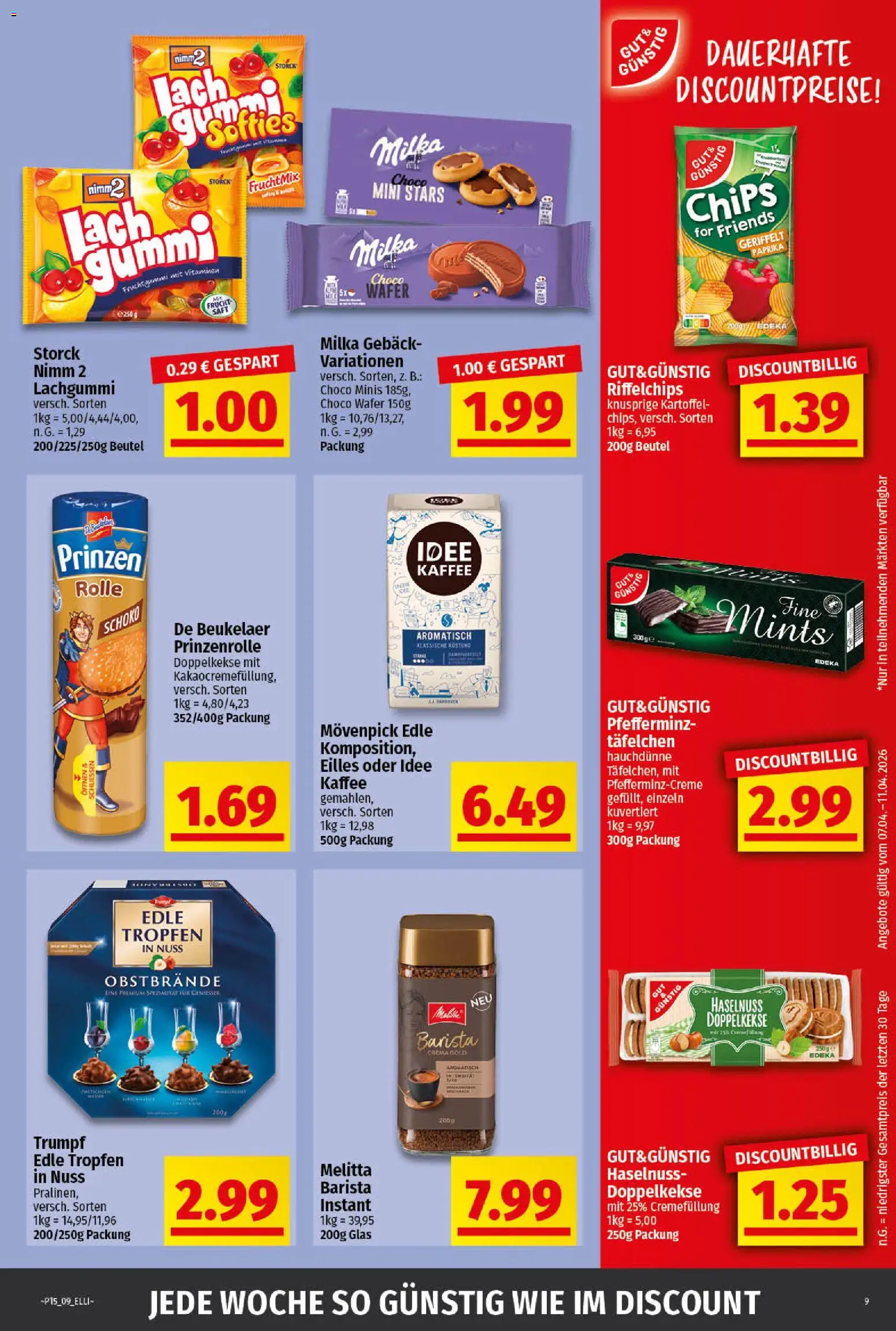 Elli Markt Prospekt Greffen – gültig ab 07.04.2026 | Seite: 9 | Produkte: Idee kaffee, Kaffee, Tür, Milka