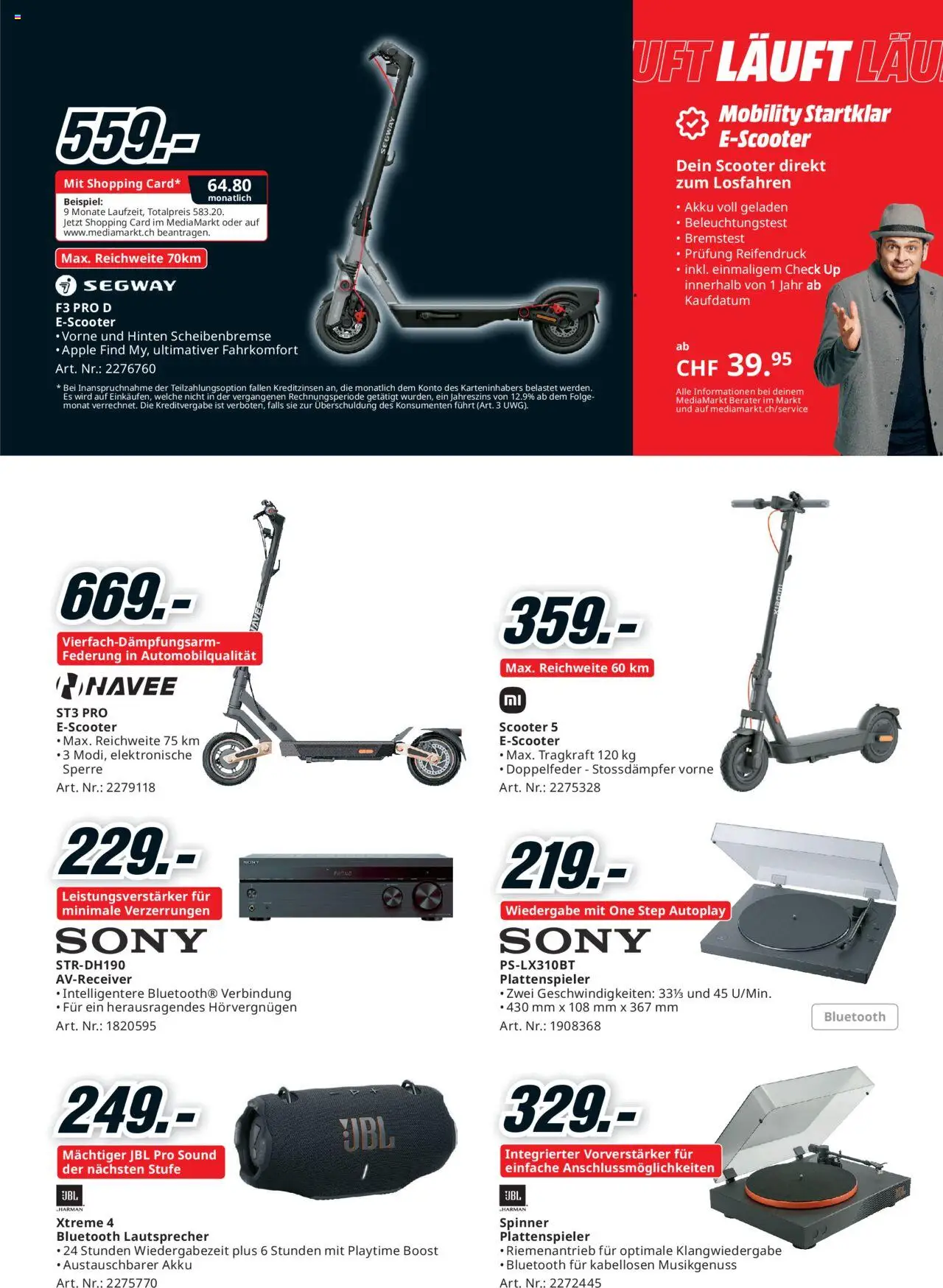 Media Markt Aktionen – gültig ab 05.10.2025 | Seite: 18 | Produkte: Scooter, Apple, Lautsprecher, Sony