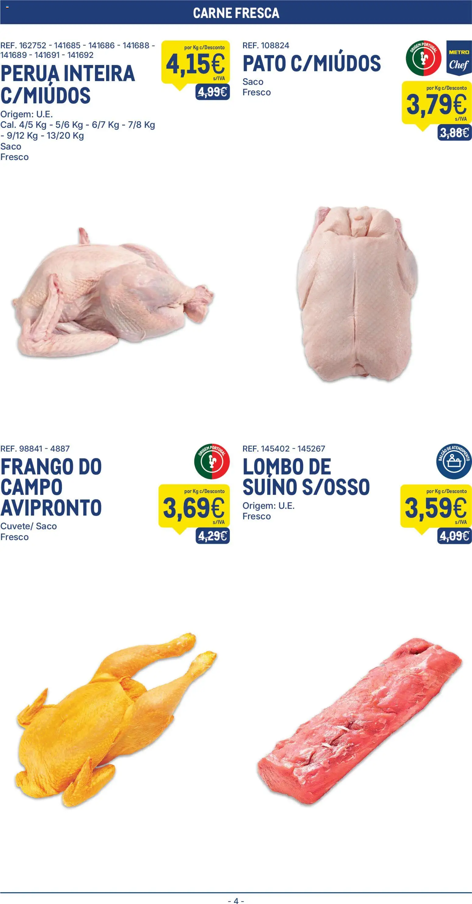 Makro folheto │ válido de 16.12.2025 | Página: 4 | Produtos: Frango, Lombo, Carne