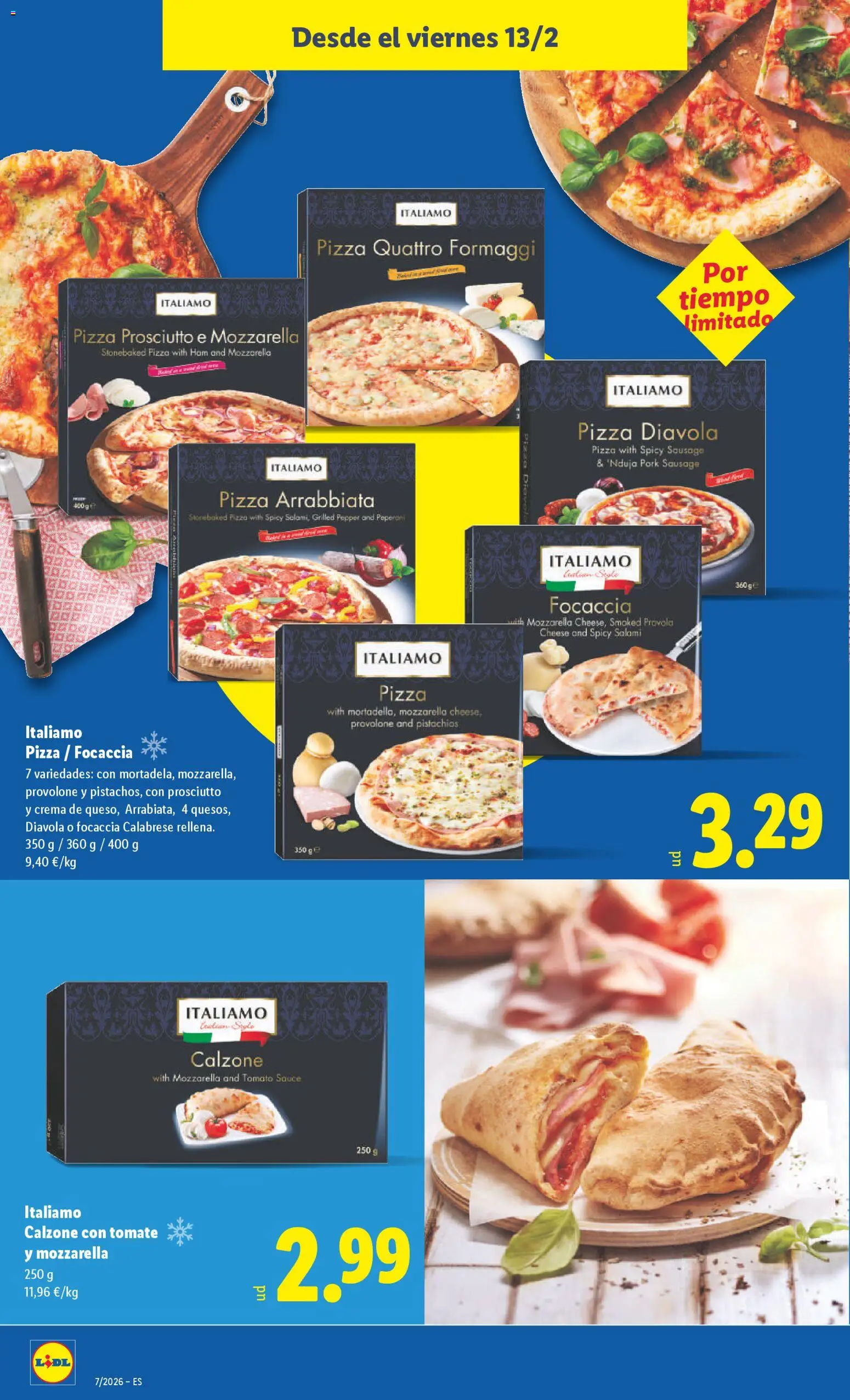 Lidl folleto │ válido desde el 09.02.2026 | Página: 28 | Productos: Pizza, Crema, Ρυζογκοφρέτα, Salami