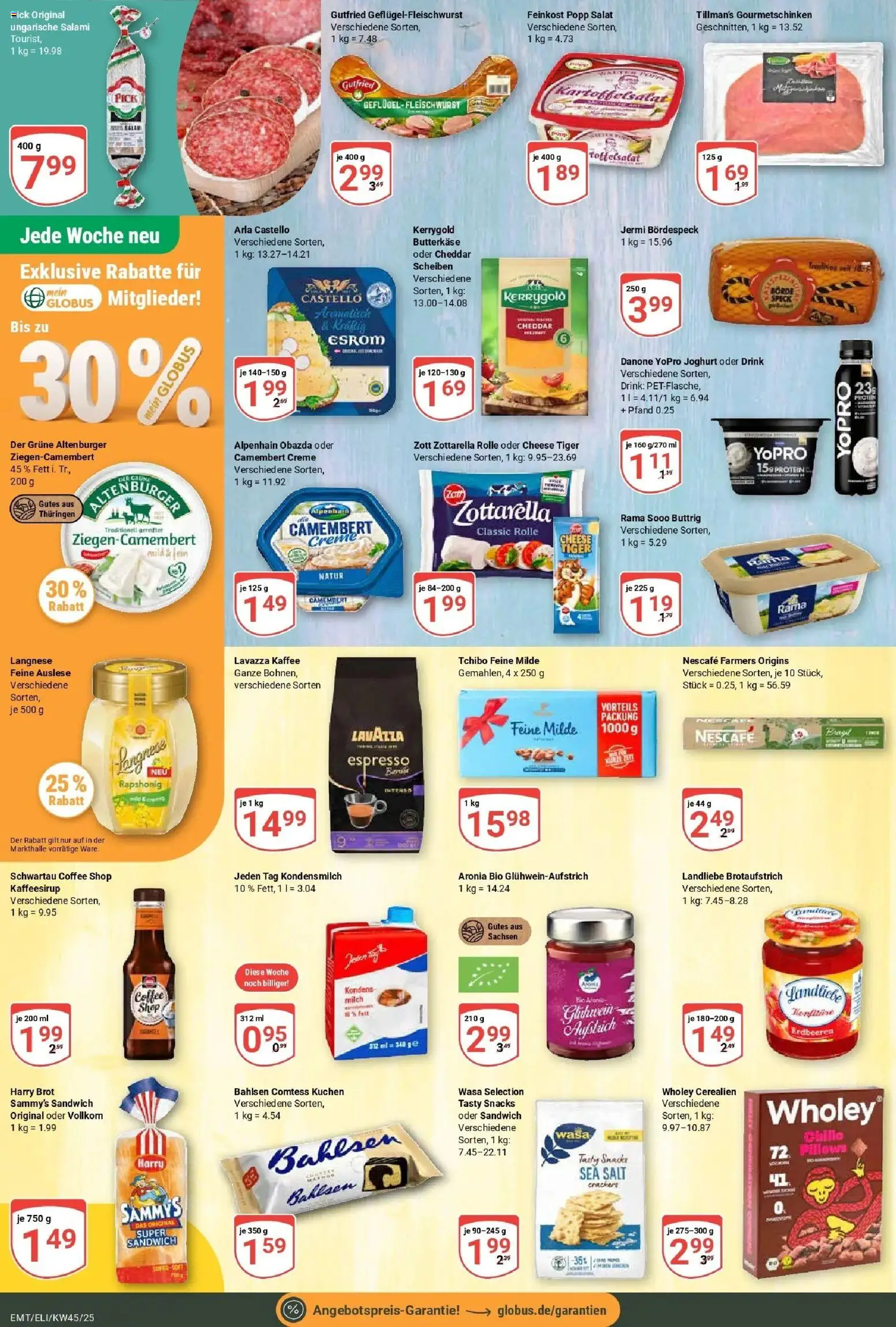 Globus prospekt Mittelhausen	 – gültig ab 02.11.2025 | Seite: 12 | Produkte: Nescafe, Milch, Creme, Brot