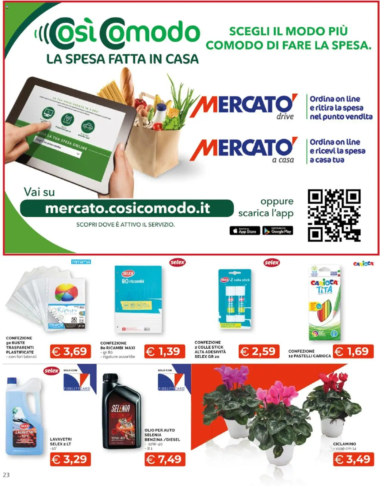 Volantino Mercatò del 18.09.2025 | Pagina: 23 | Prodotti: Olio, Pastelli, Vaso