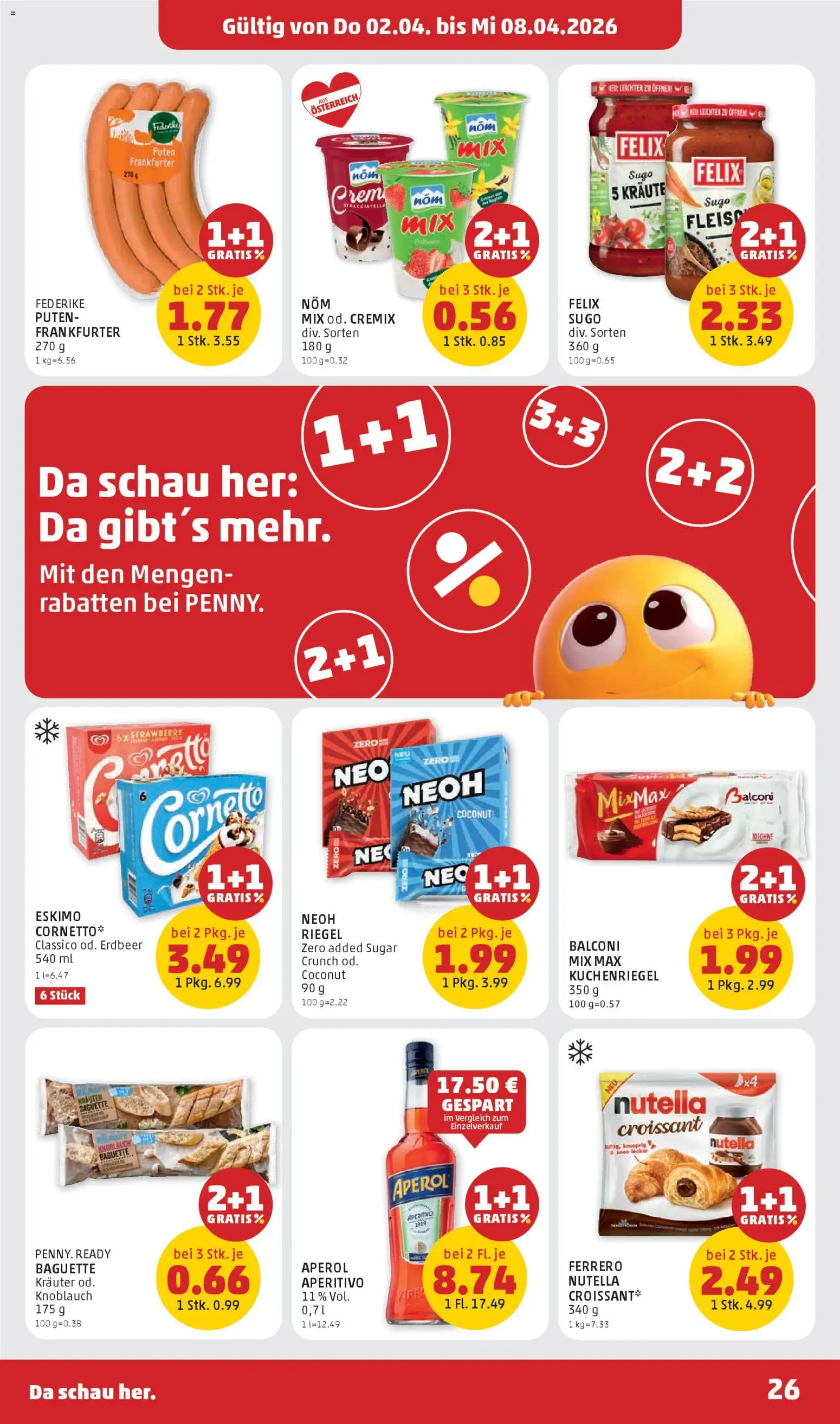 Penny Markt Flugblatt gültig ab 02.04.2026 | Seite: 26 | Produkte: Knoblauch, Jääkaappipakastin