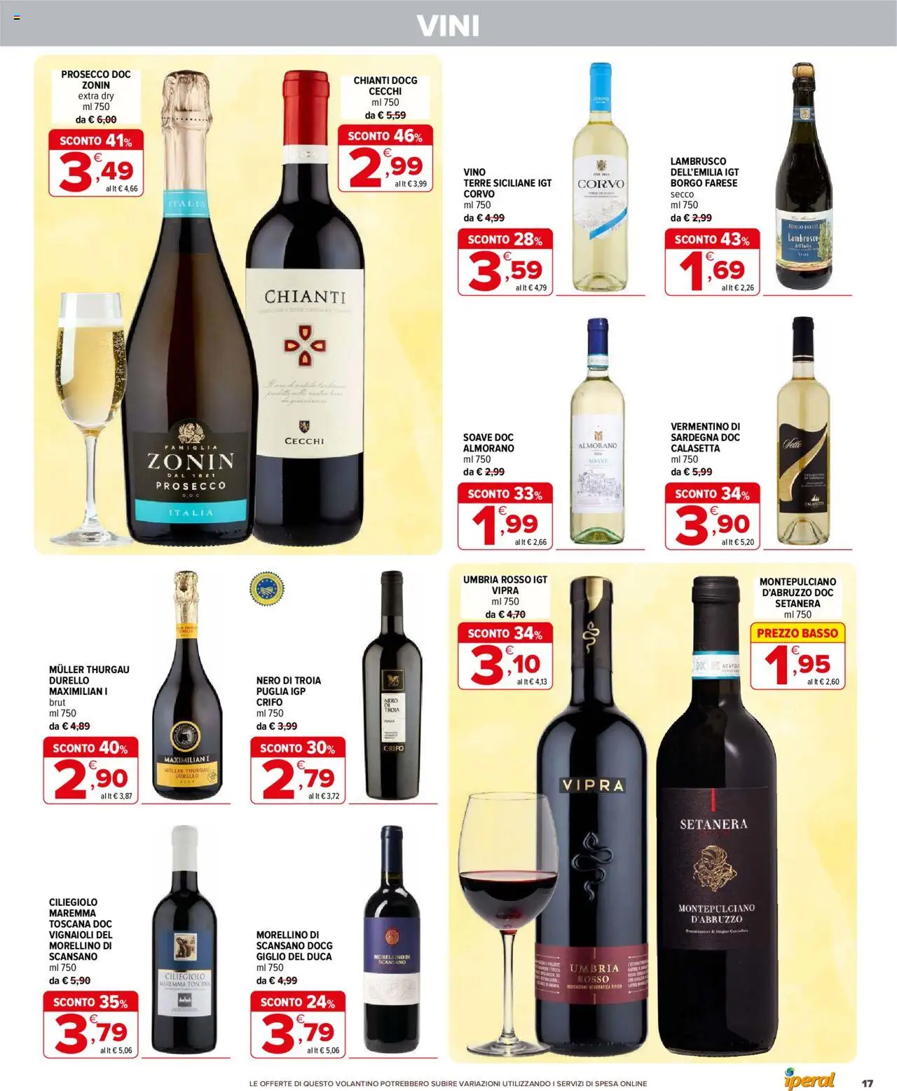 Volantino Iperal del 01.10.2025 | Pagina: 17 | Prodotti: Prosecco, Vino
