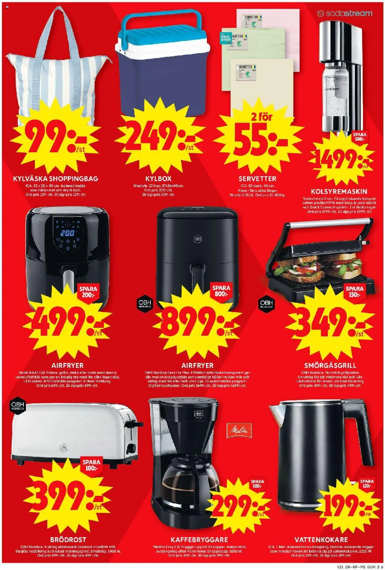 ICA Maxi reklamblad aktuell från 23.06.2025 | Sida: 12 | Produkter: Brödrost, Shoppingbag, Airfryer, Kylväska