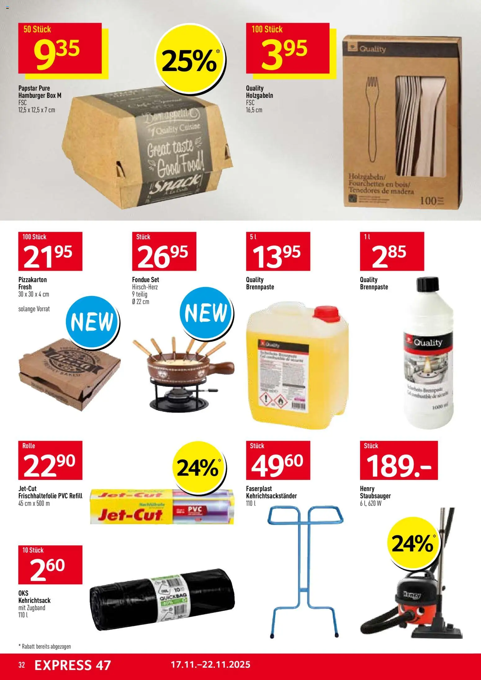 Prodega Aktionen – gültig ab 17.11.2025 | Seite: 32 | Produkte: Box, Fondue, Staubsauger