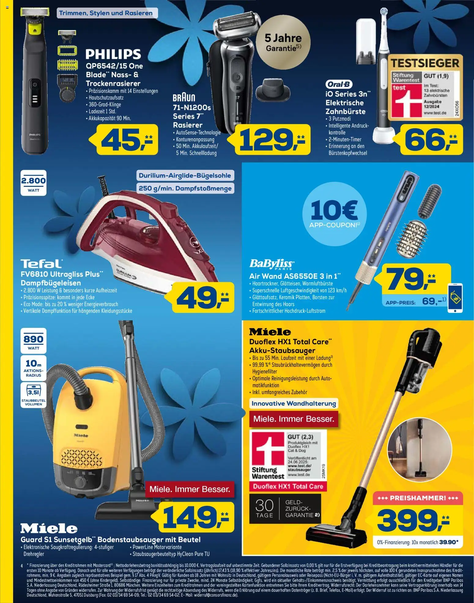 Euronics Prospekt 	 – gültig ab 07.03.2026 | Seite: 4 | Produkte: Miele, Philips, Rasierer, Zahnbürste