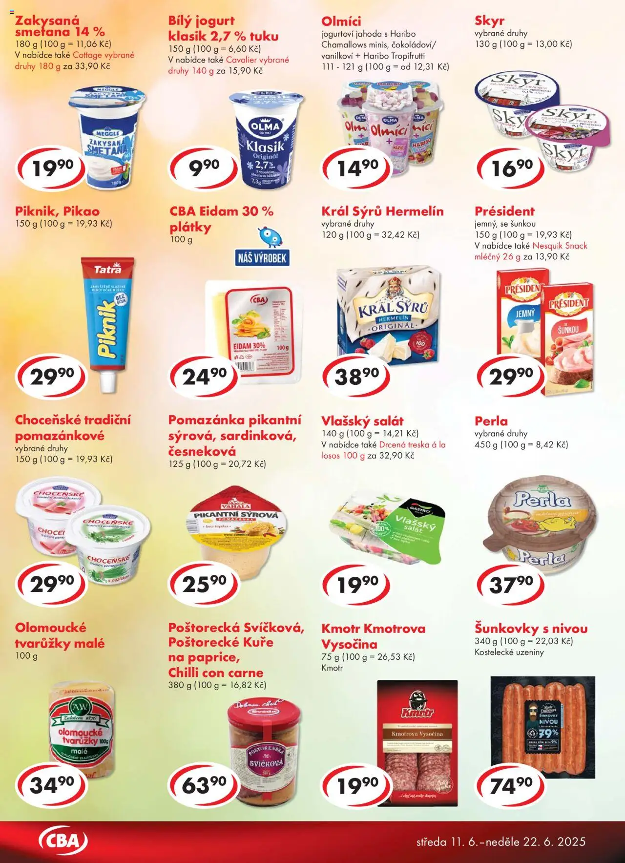 CBA leták od 11.06.2025 | Strana: 2 | Produkty: Treska, Smetana, Pomazánka, Bílý jogurt