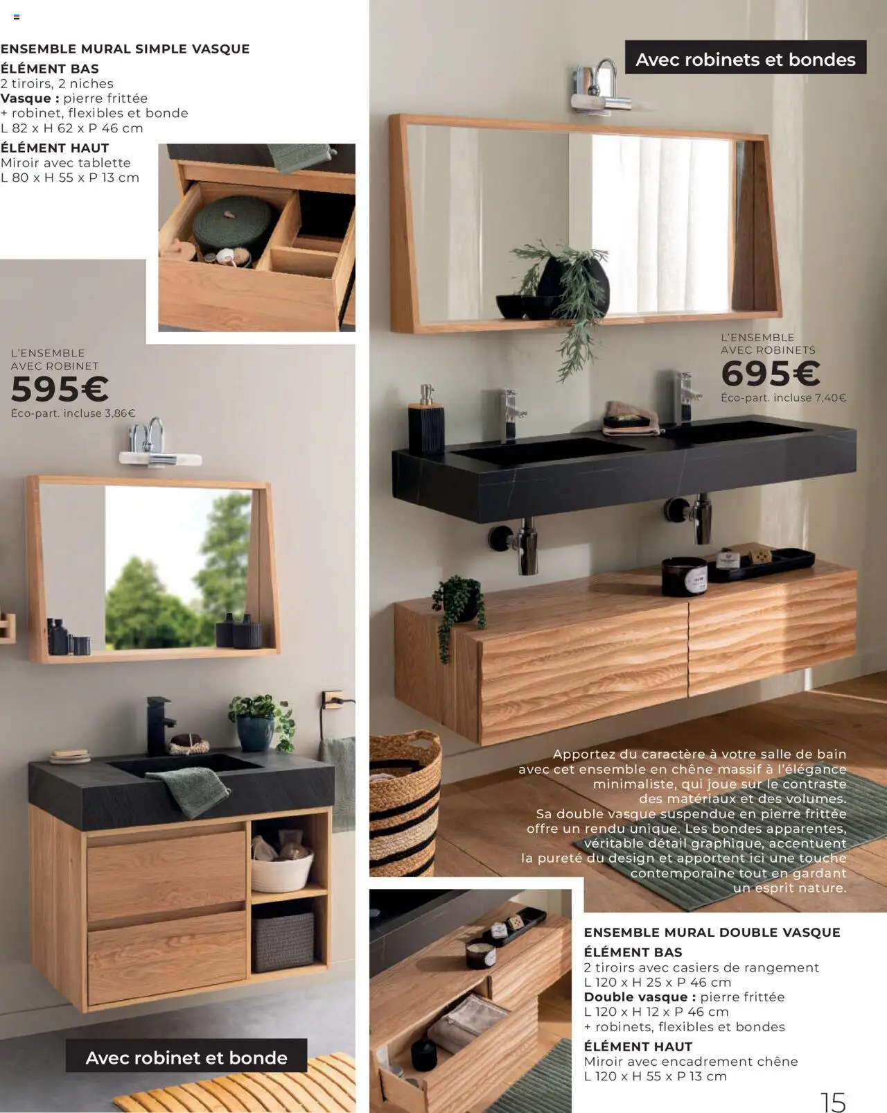  | Page: 15 | Produits: Tablette, Robinet, Tiroirs, Miroir