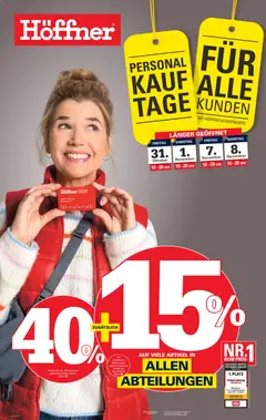 Höffner Personal Kauftage für alle Kunden ab 29.10.2025 gültig