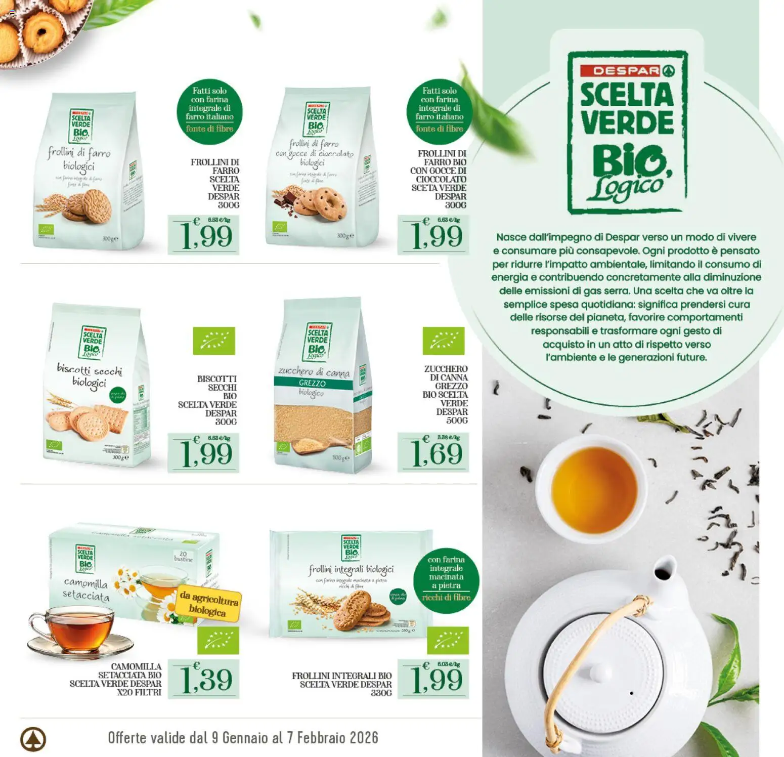 Volantino Interspar del 16.01.2026 | Pagina: 7 | Prodotti: Cioccolato, Farina, Frollini, Farro