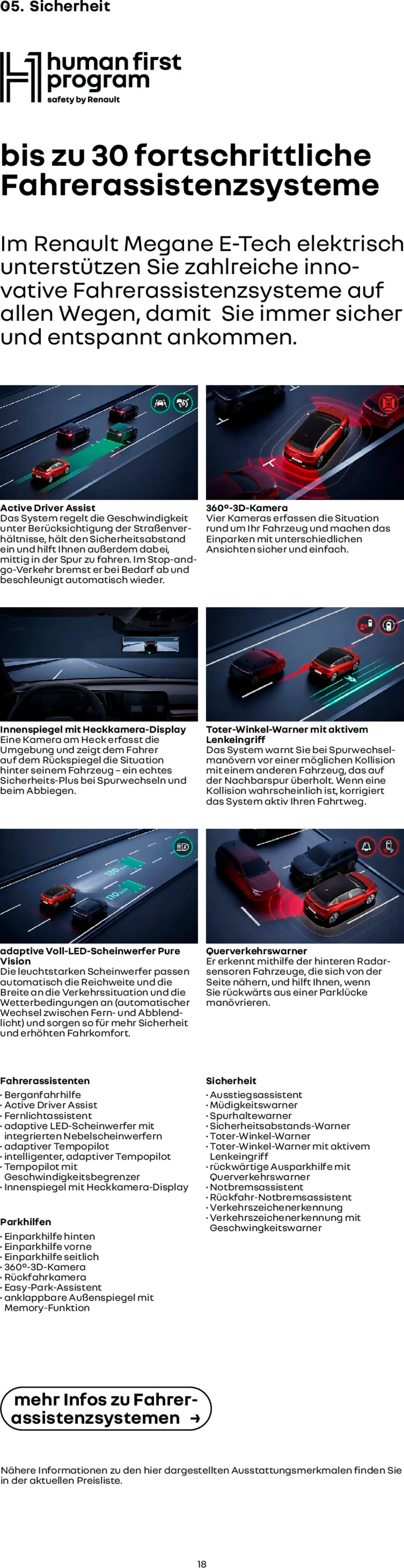Renault Megane E-Tech – gültig ab 14.01.2026 | Seite: 18 | Produkte: Kamera