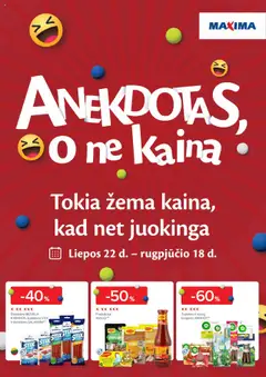 MAXIMA leidinių peržiūra, galiojančių nuo 22.07.2025
