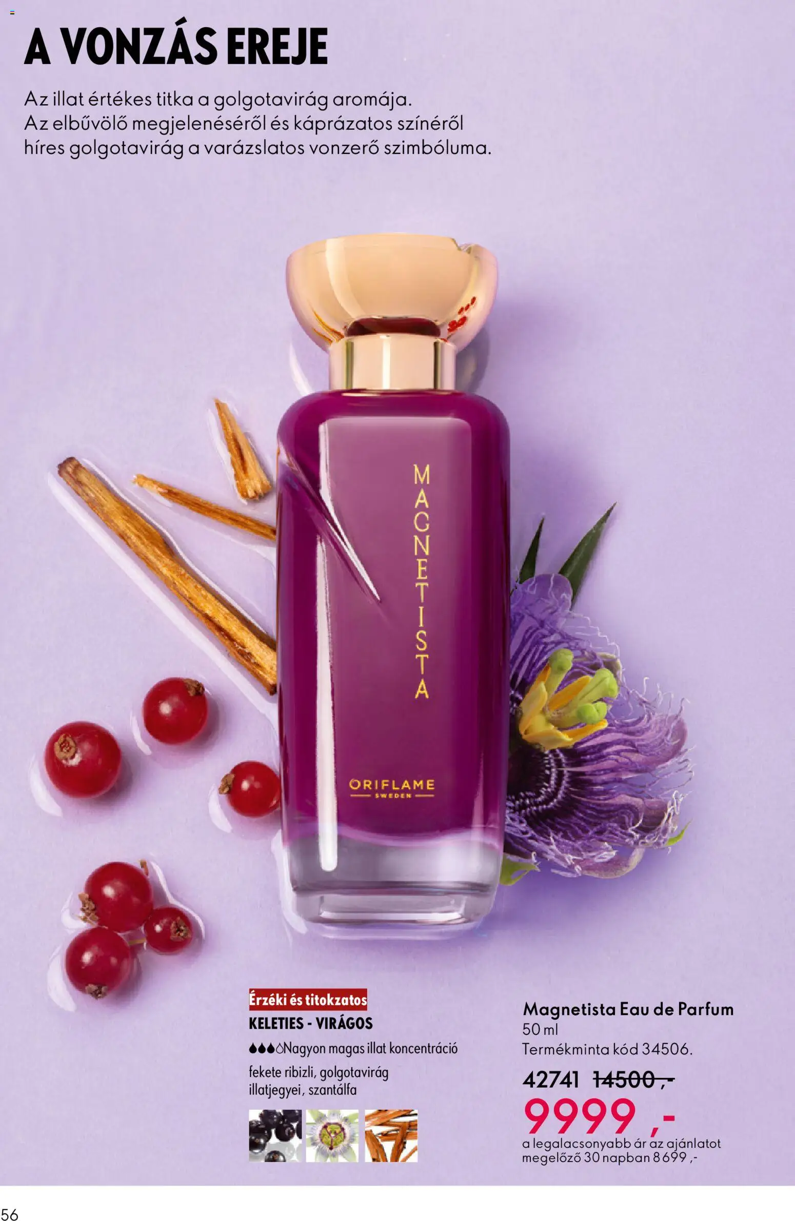 Oriflame akciós ujság - amely érvényes a következő dátumtól: 22.10.2025 | Oldal: 56 | Termékek: Parfüm