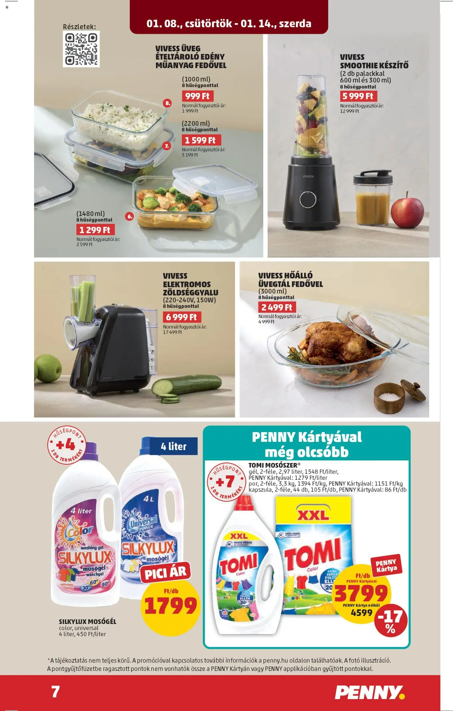 PENNY akciós ujság - amely érvényes a következő dátumtól: 08.01.2026 | Oldal: 9 | Termékek: Edény, Mosógél, Mosószer, Smoothie
