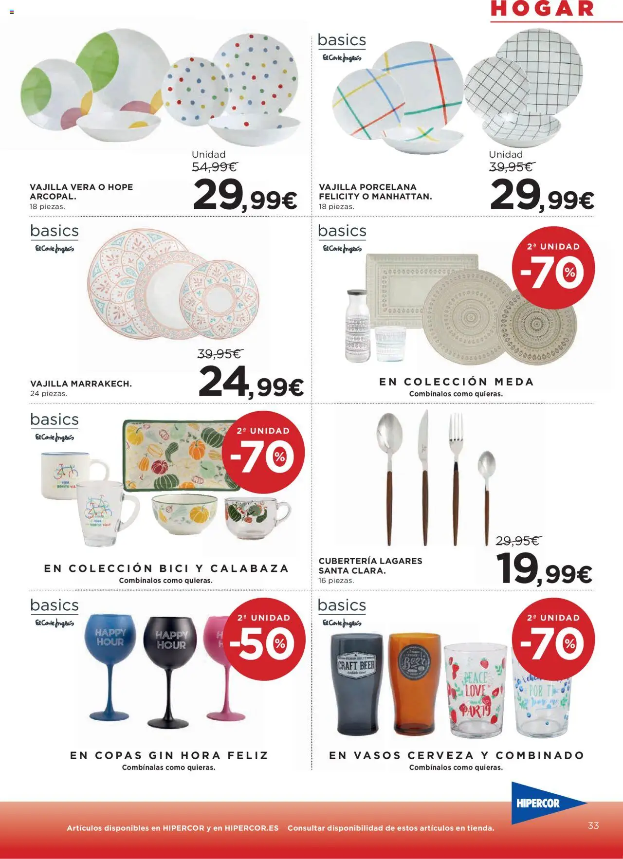 Hipercor catálogo │ válido desde el 31.07.2025 | Página: 38 | Productos: Πράσινο τσάι, Cerveza, Vasos, Βρεφικό κρεβάτι