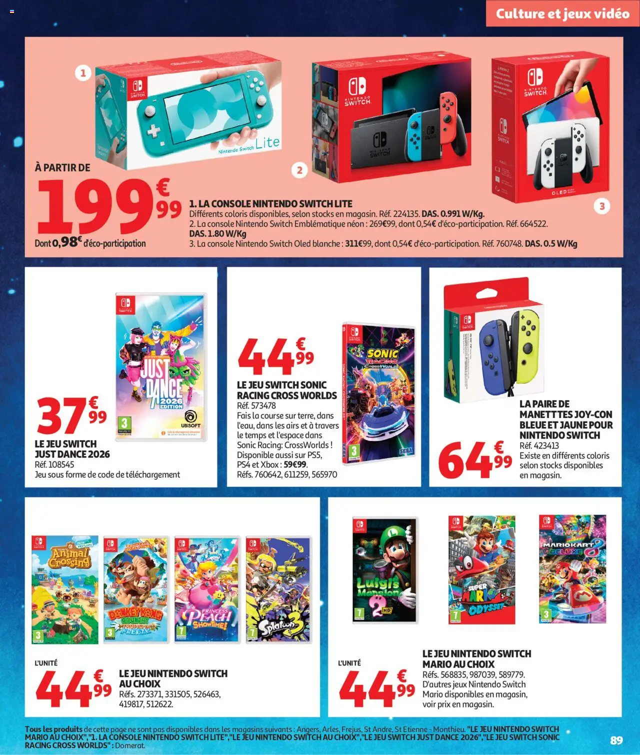 {H1} | Page: 89 | Produits: Vidéo, Xbox, console Nintendo Switch, Jeux