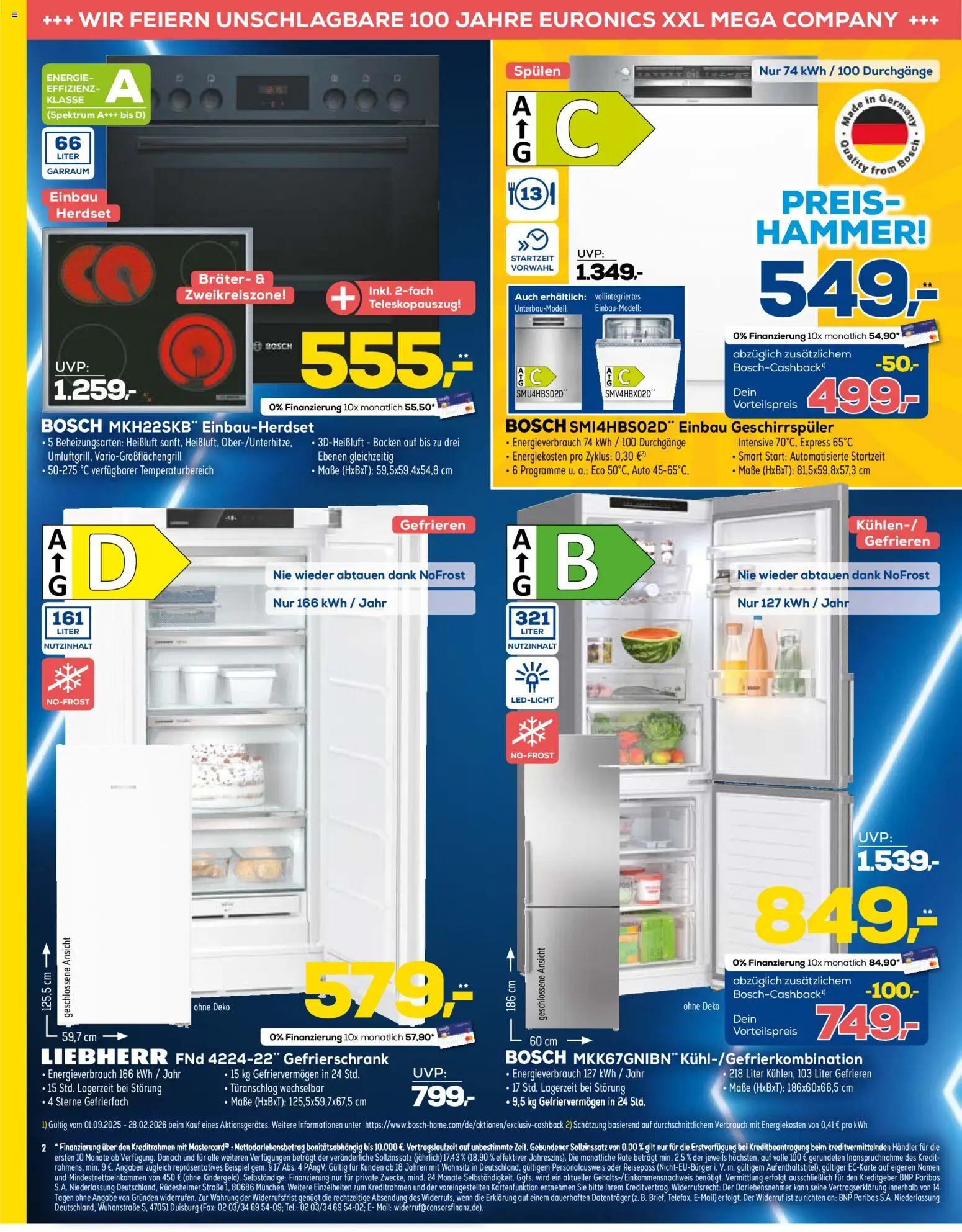 Euronics - Black Friday – gültig ab 12.11.2025 | Seite: 2 | Produkte: Bosch, Liebherr, Gefrierschrank, Geschirrspüler