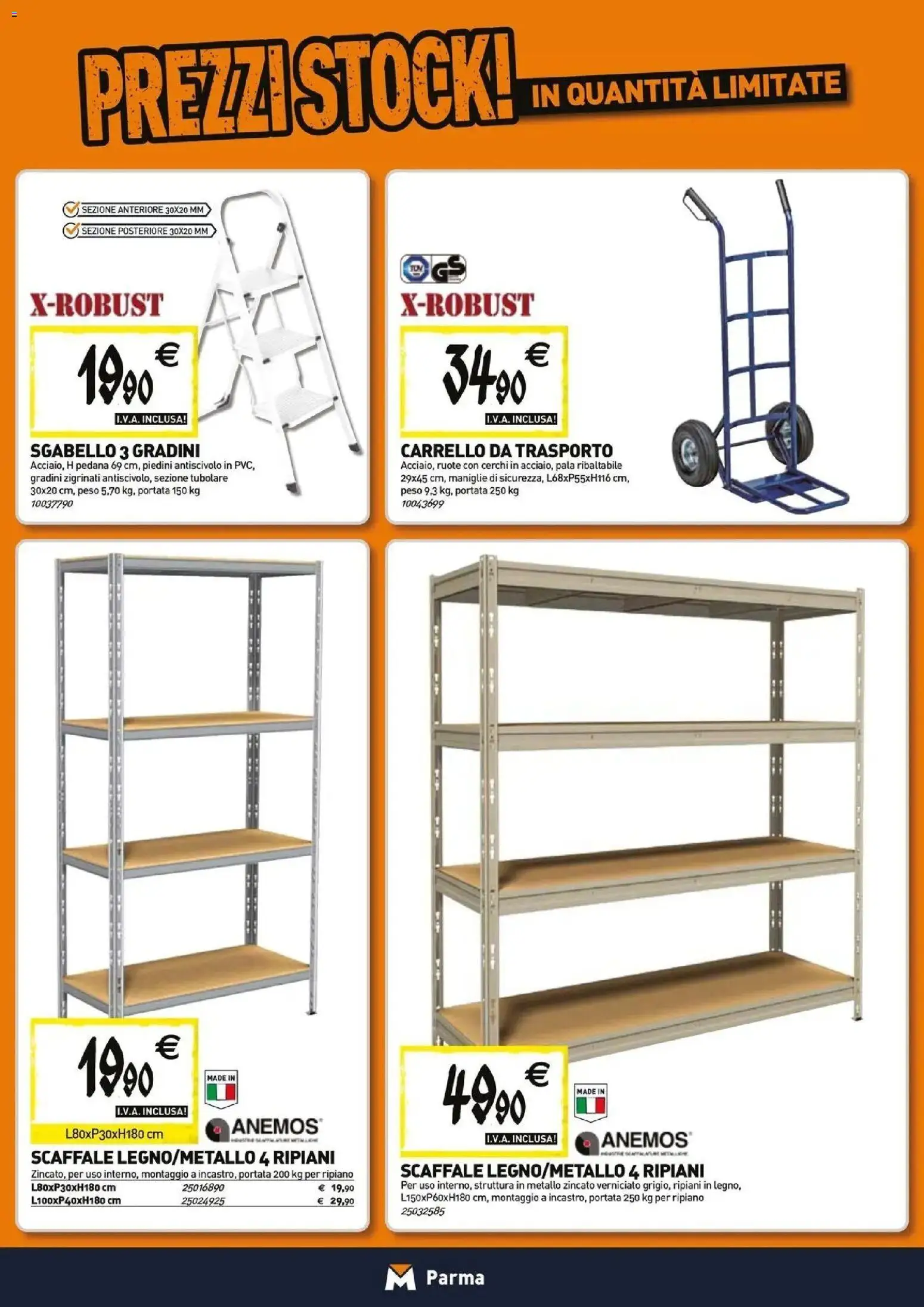 Volantino TECNOMAT del 26.03.2026 | Pagina: 14 | Prodotti: Ripiano, Carrello, Sgabello, Scaffale