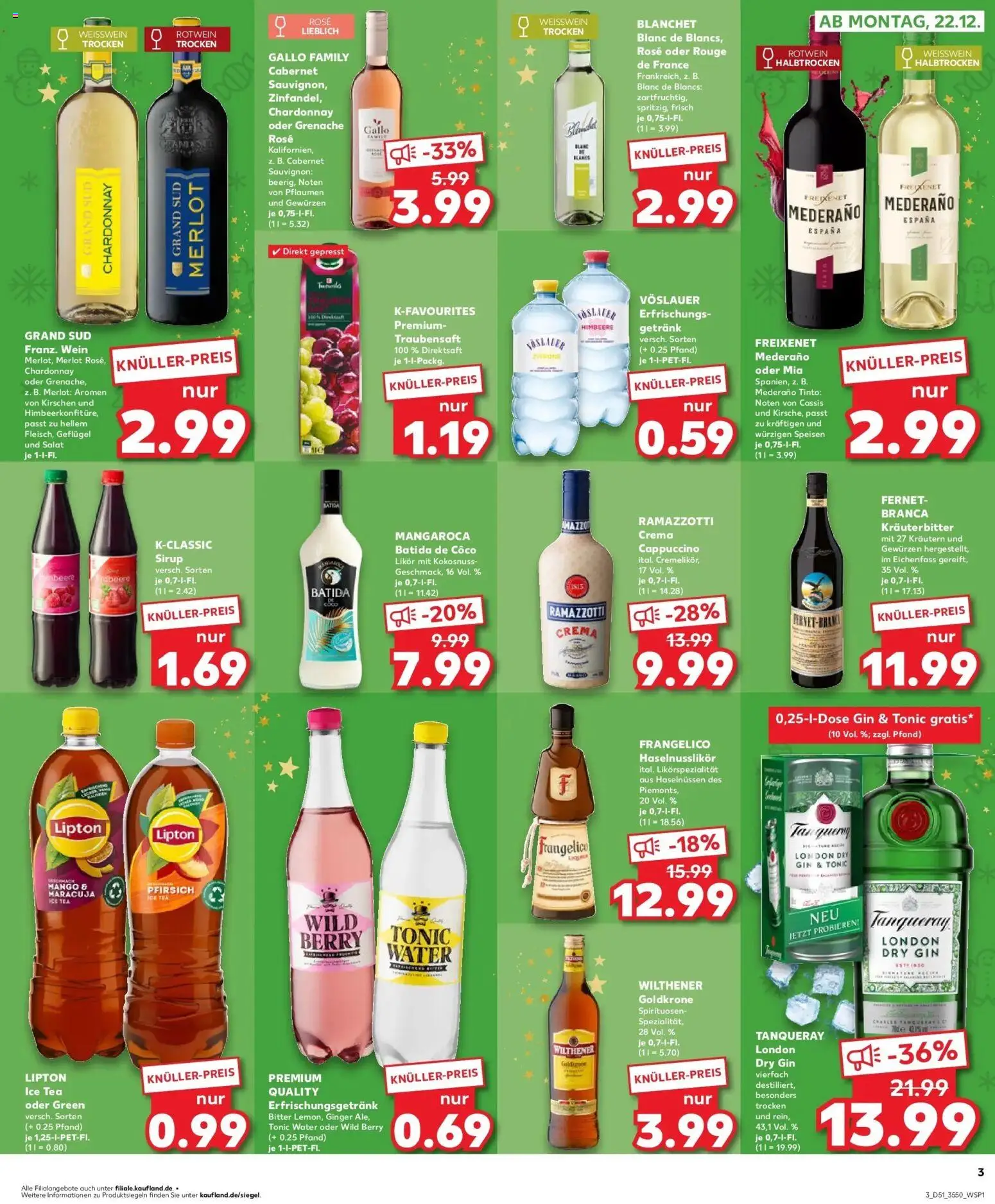 Kaufland prospekt Stollberg	 – gültig ab 22.12.2025 | Seite: 3 | Produkte: Freixenet, Rouge, Sirup, Kirschen