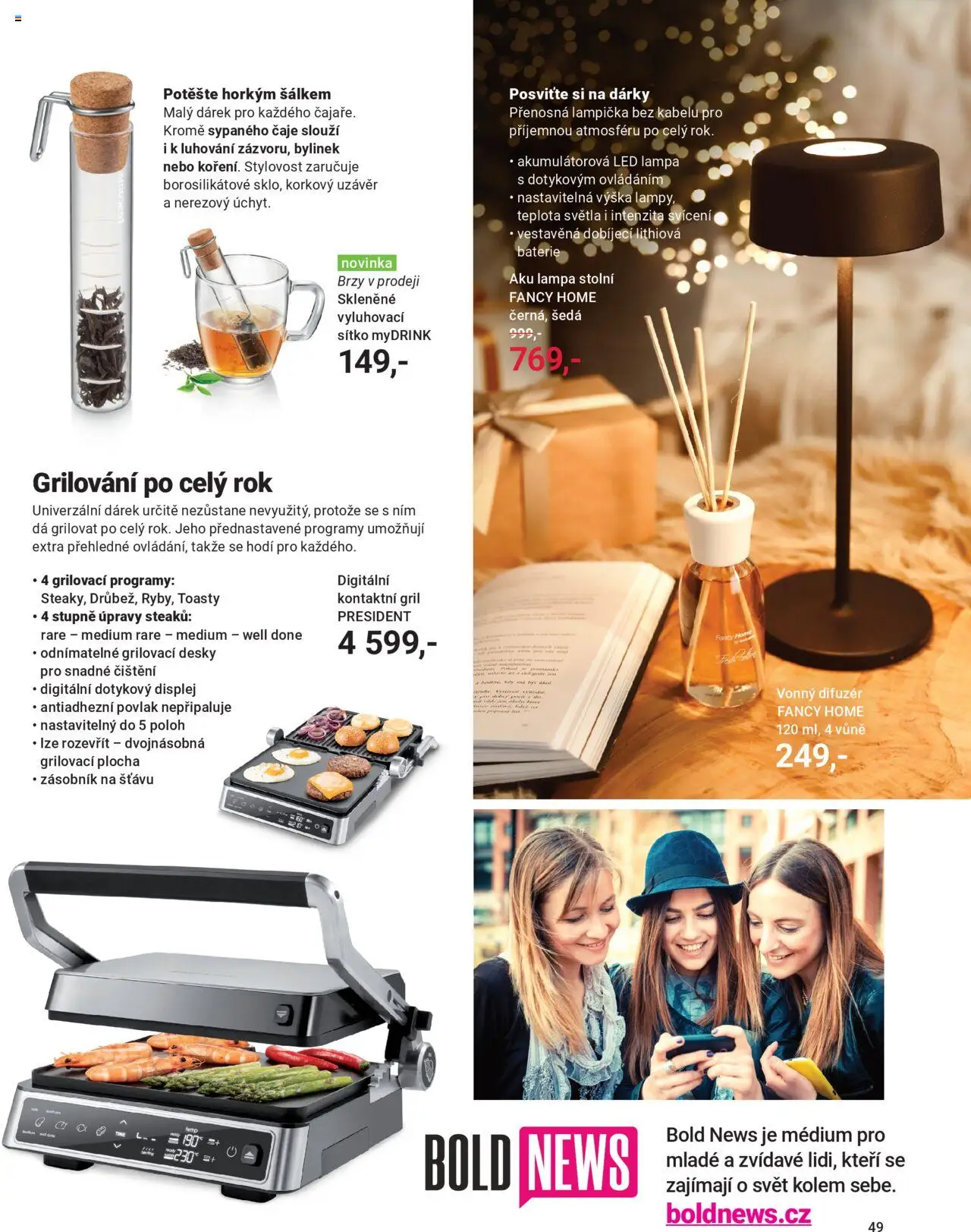TESCOMA katalog - Podzim/zima 2025 od 20.10.2025 | Strana: 49 | Produkty: Grilování, Sítko, Lampa, LED