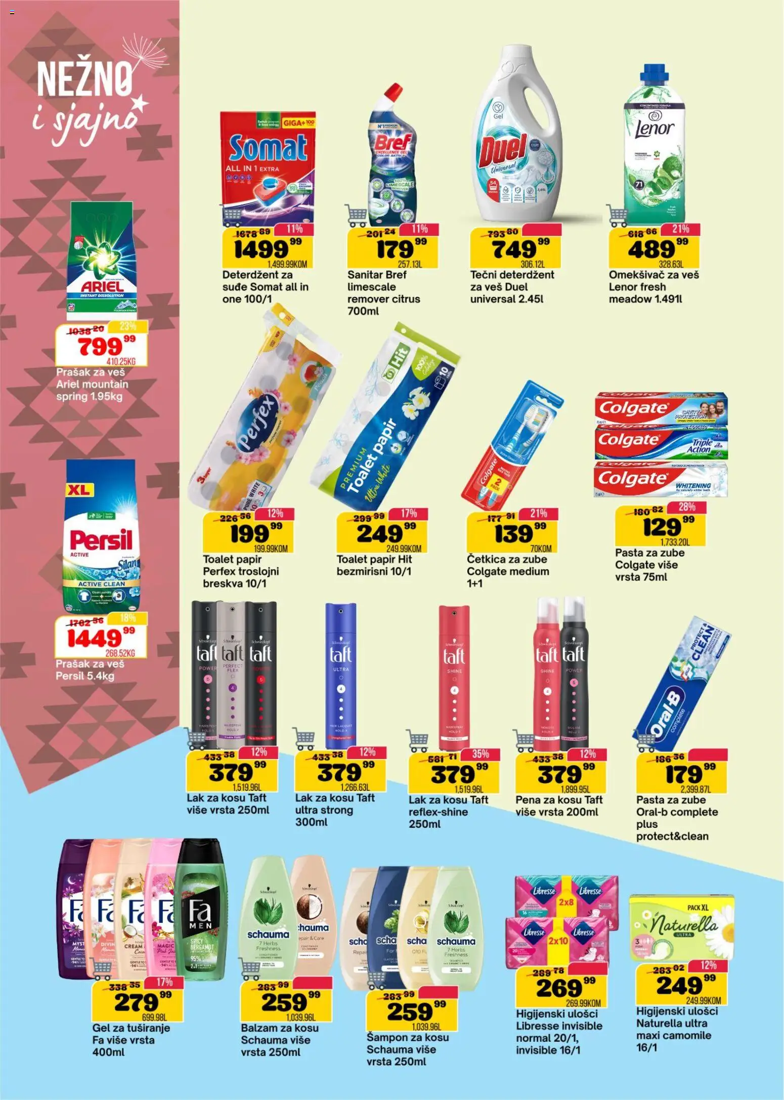 Senta Promet katalog - važi od 25.03.2026 | Strana: 14 | Proizvode: Deterdžent, Somat, Lenor, Četkica za zube