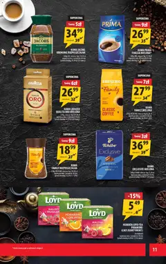 Pogląd oferty "Arhelan Gazetka" - ważna od 30.01.2026 | Strona: 11 | Produkty: Cytryna, Malina, Tchibo, Kawa prima