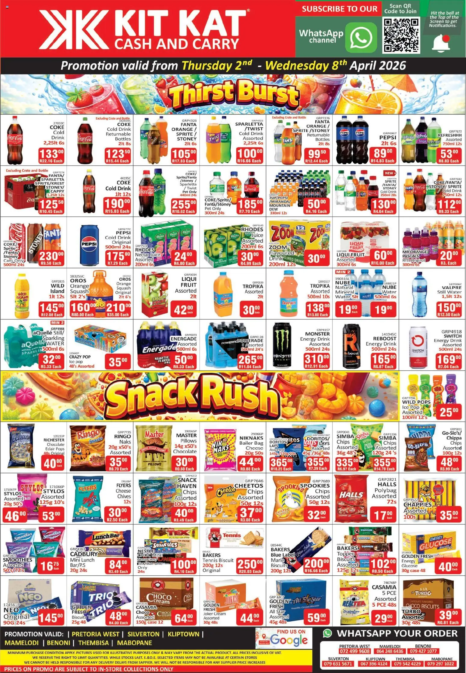 New KIT KAT Cash & Carry catalogue – valid from 02.04.2026 | Page: 2 | Products: Case, Biscuits, Chocolate, Stoney