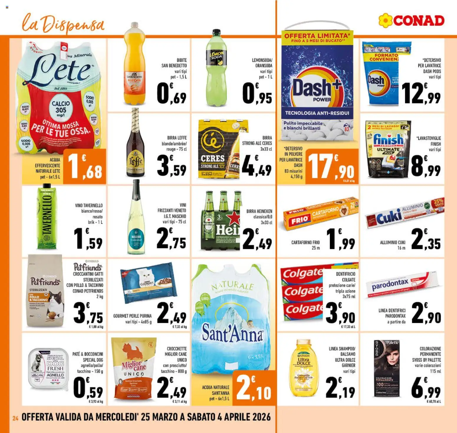 Volantino Conad del 25.03.2026 | Pagina: 24 | Prodotti: Pollo, Tacchino, Bibite, Alluminio