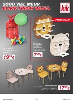 Kik - Black Friday ab 17.11.2025 gültig | Seite: 13 | Produkte: Tisch, Stuhl