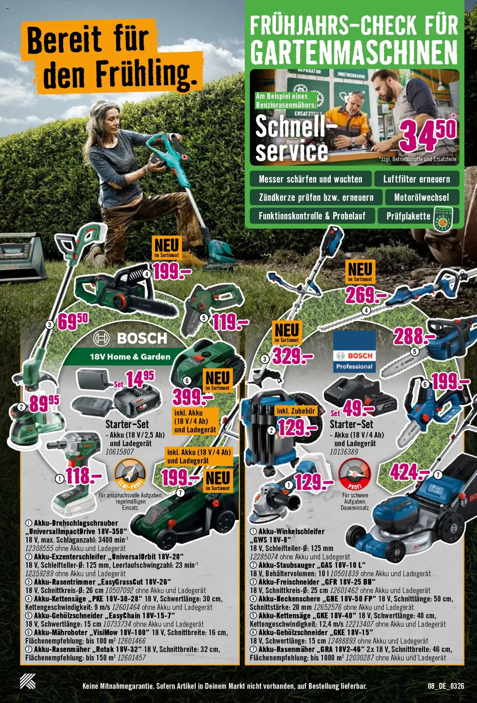 Hornbach Prospekt 	 – gültig ab 12.03.2026 | Seite: 8 | Produkte: Bosch, BH, Ladegerät