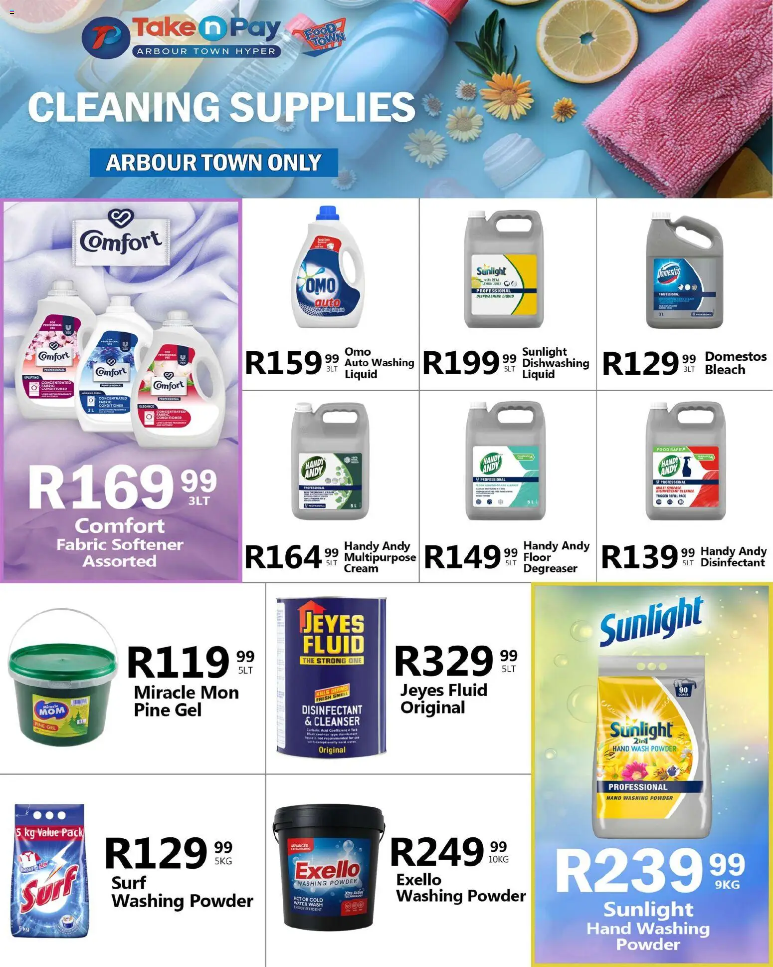 New Take n Pay catalogue – valid from 25.11.2025 | Page: 40 | Products: Bleach, Washing powder, Fabric softener, Dishwashing liquid