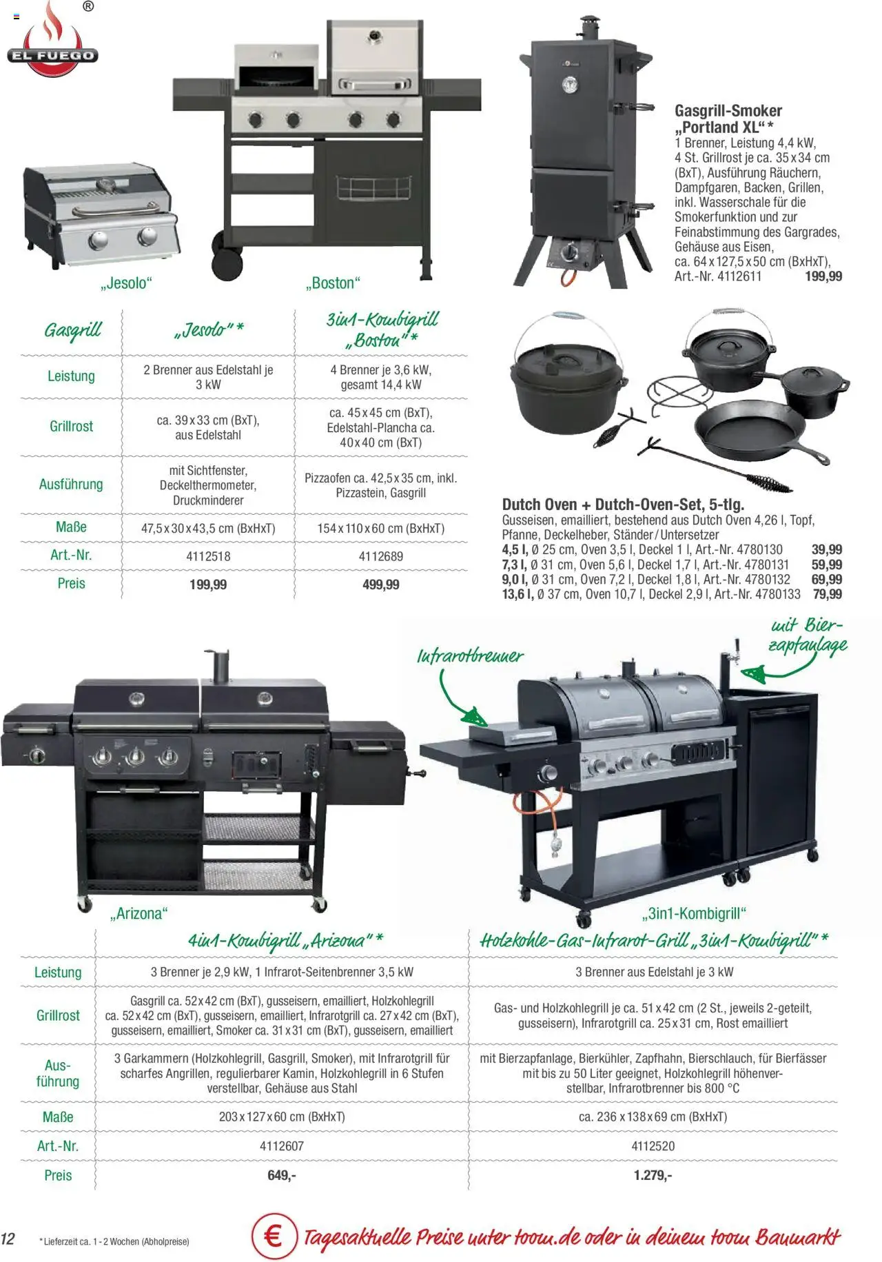 Toom Baumarkt Grills & Zubehör 2025 - gültig ab dem 19.02.2025 | Seite: 12 | Produkte: Bier