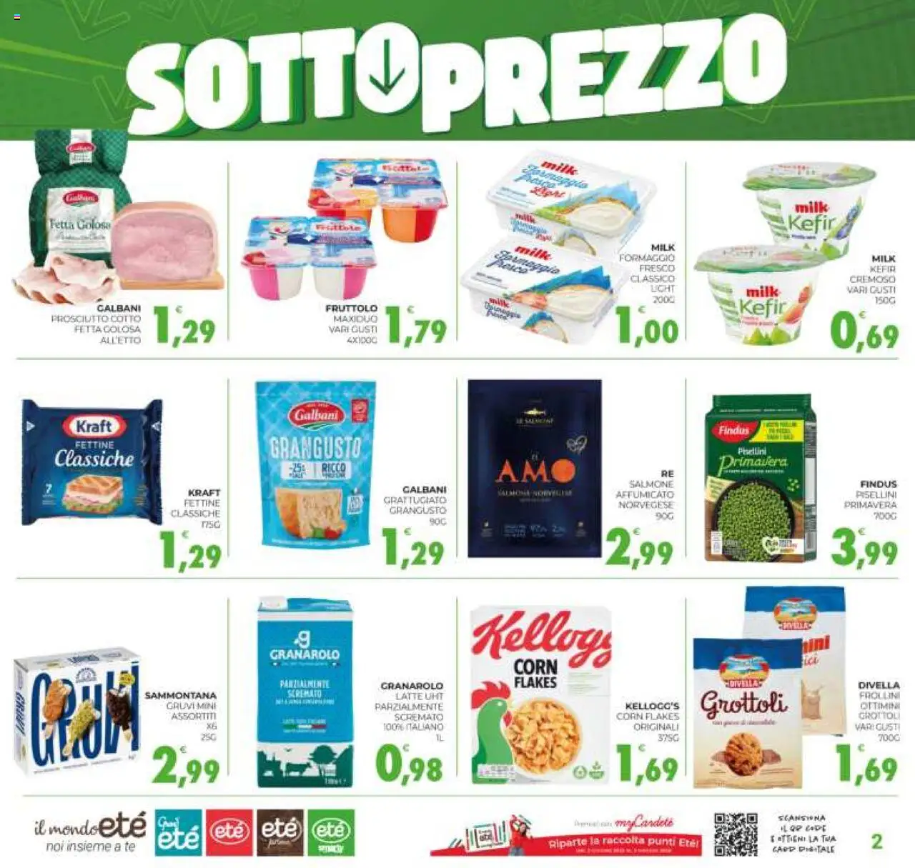 Volantino Eté del 05.08.2025 | Pagina: 2 | Prodotti: Prosciutto Cotto, Tè, Latte, Formaggio