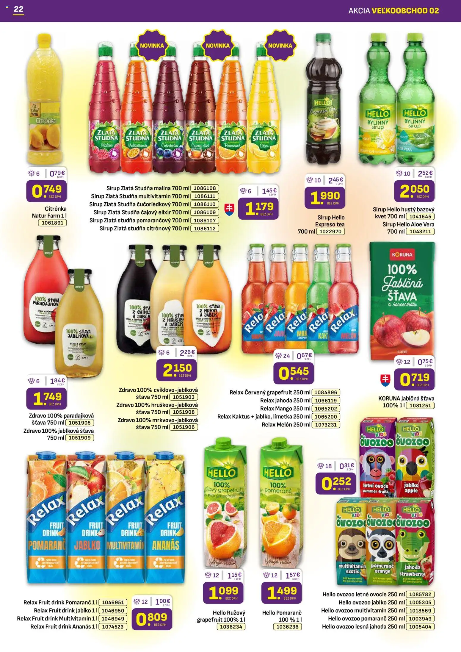 Nové Libex akcie – leták je platný od 19.01.2026 | Strana: 22 | Produkty: Limetka, Ananás, Mango, Melón