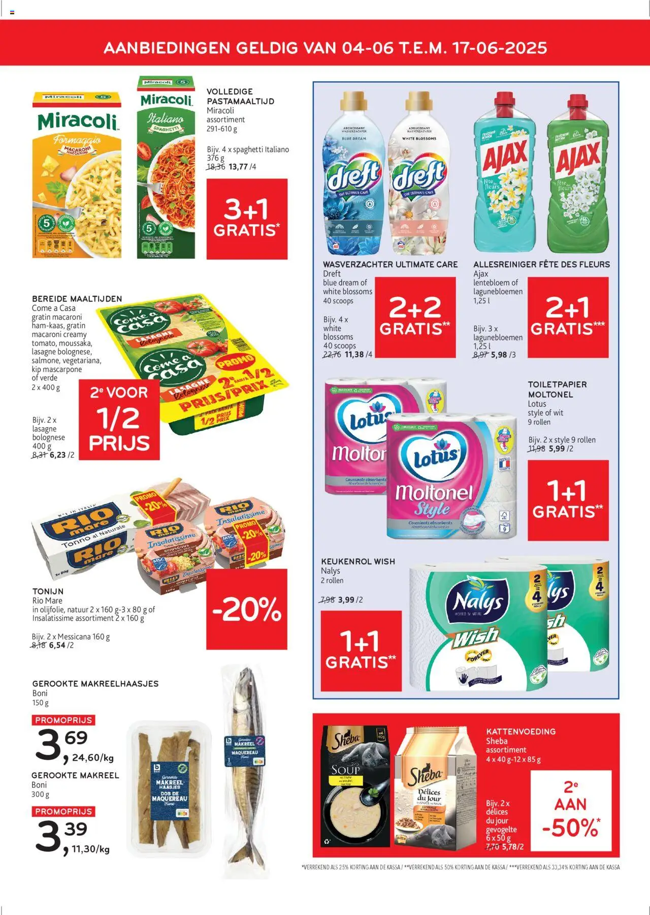  | Pagina: 9 | Producten: Koktelcseresznye, Lasagne, Tonijn, Toiletpapier