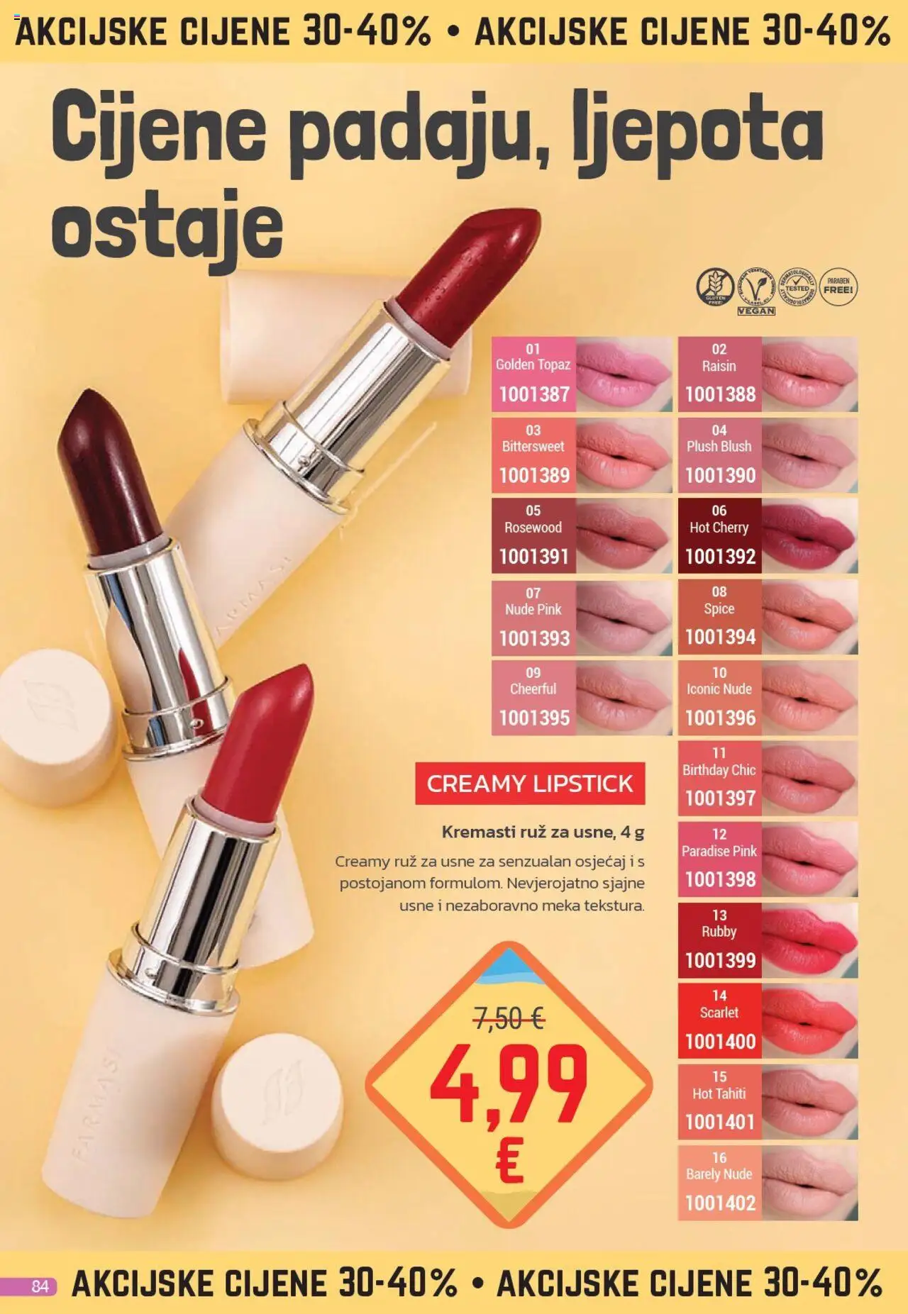 Farmasi katalog | vrijedi od 01.07.2025 | Stranica: 84 | Proizvodi: Ruž